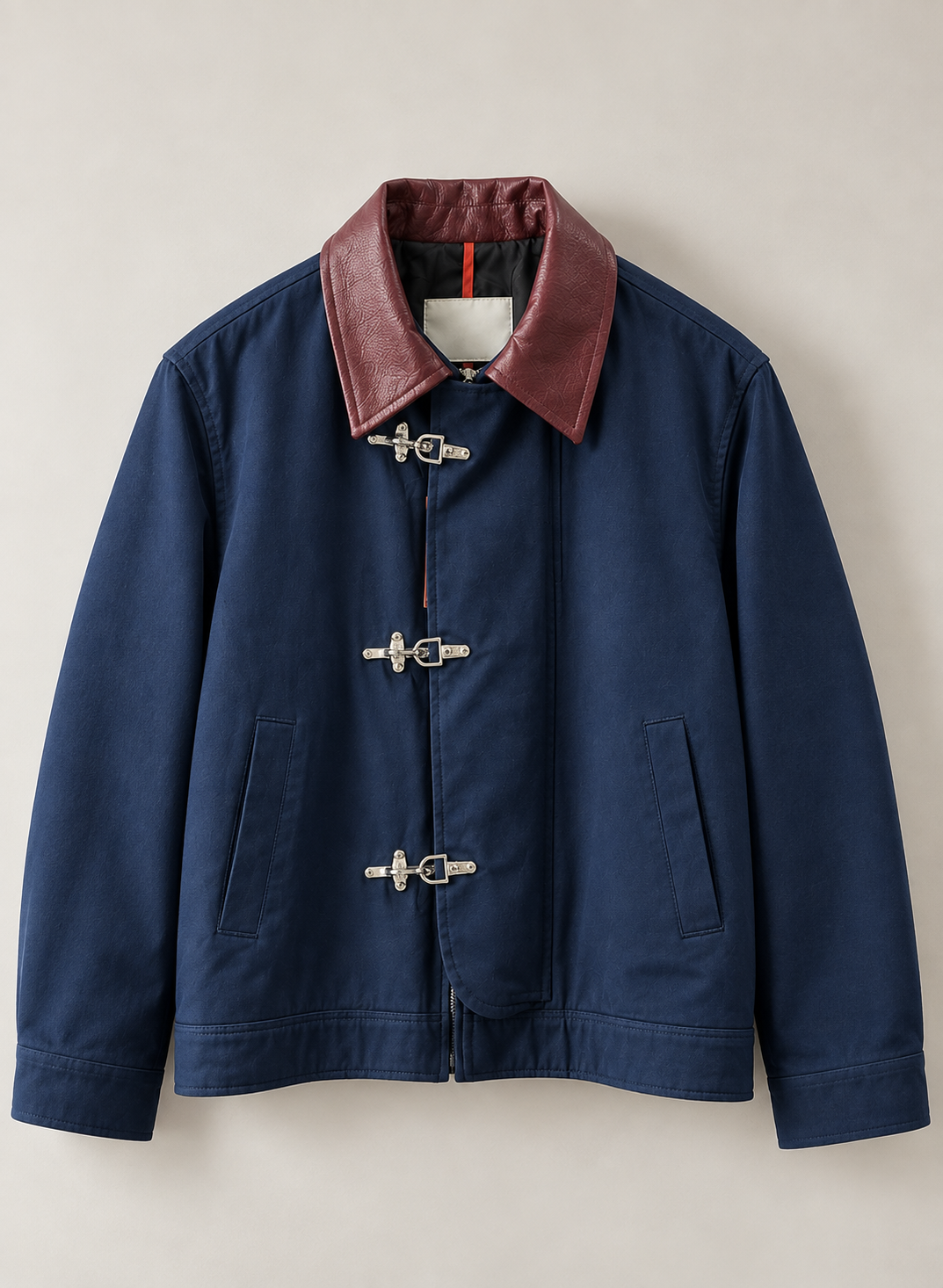 Metal Detay, laci Bordo Kargo Ceket