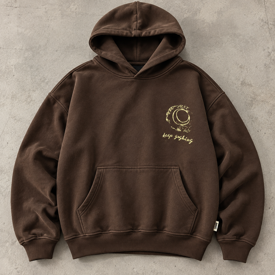 Van Gogh Tablo Detay Kahverengi Hoodie
