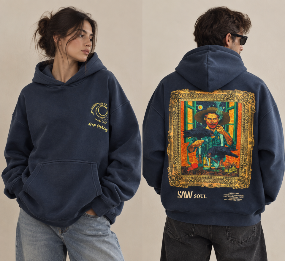 Van Gogh Tablo Detay Laci Hoodie