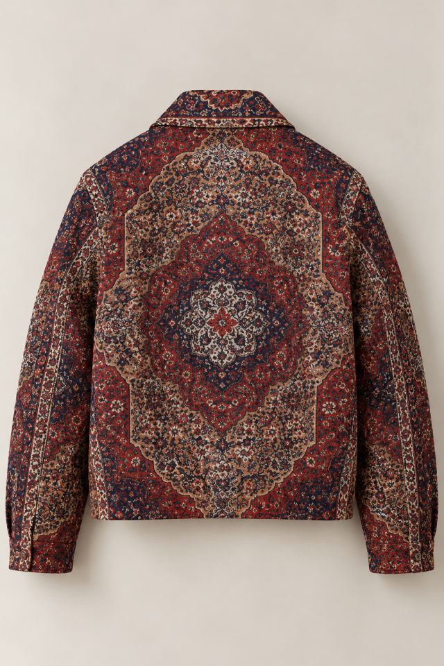 Etnik Desen Motifli Retro Ceket