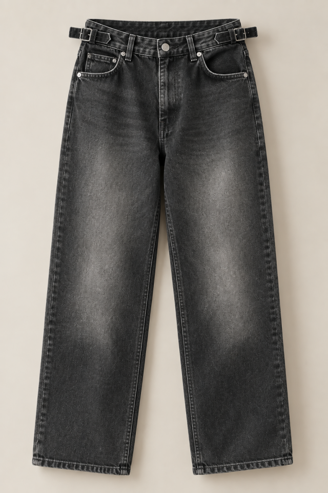Nakış İşlemeli Samuray Baggy Pantolon