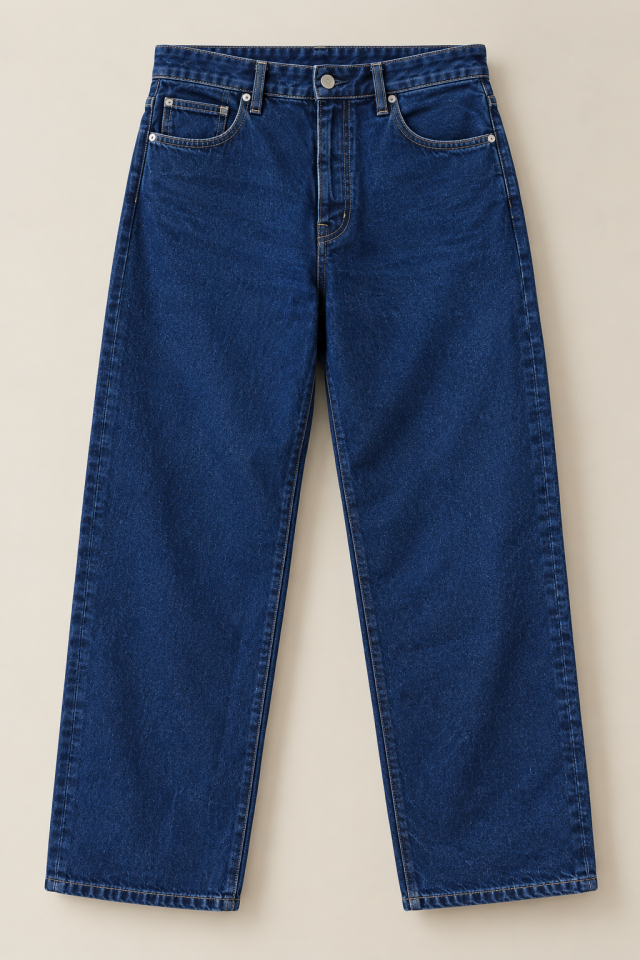 Nakış İşlemeli Samuray Baggy Pantolon Koyu Laci