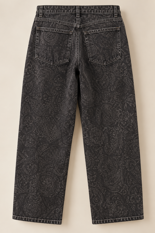 Etnik Desen Baggy Kot Pantolon