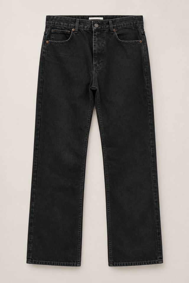 Siyah Loose Fit Jean