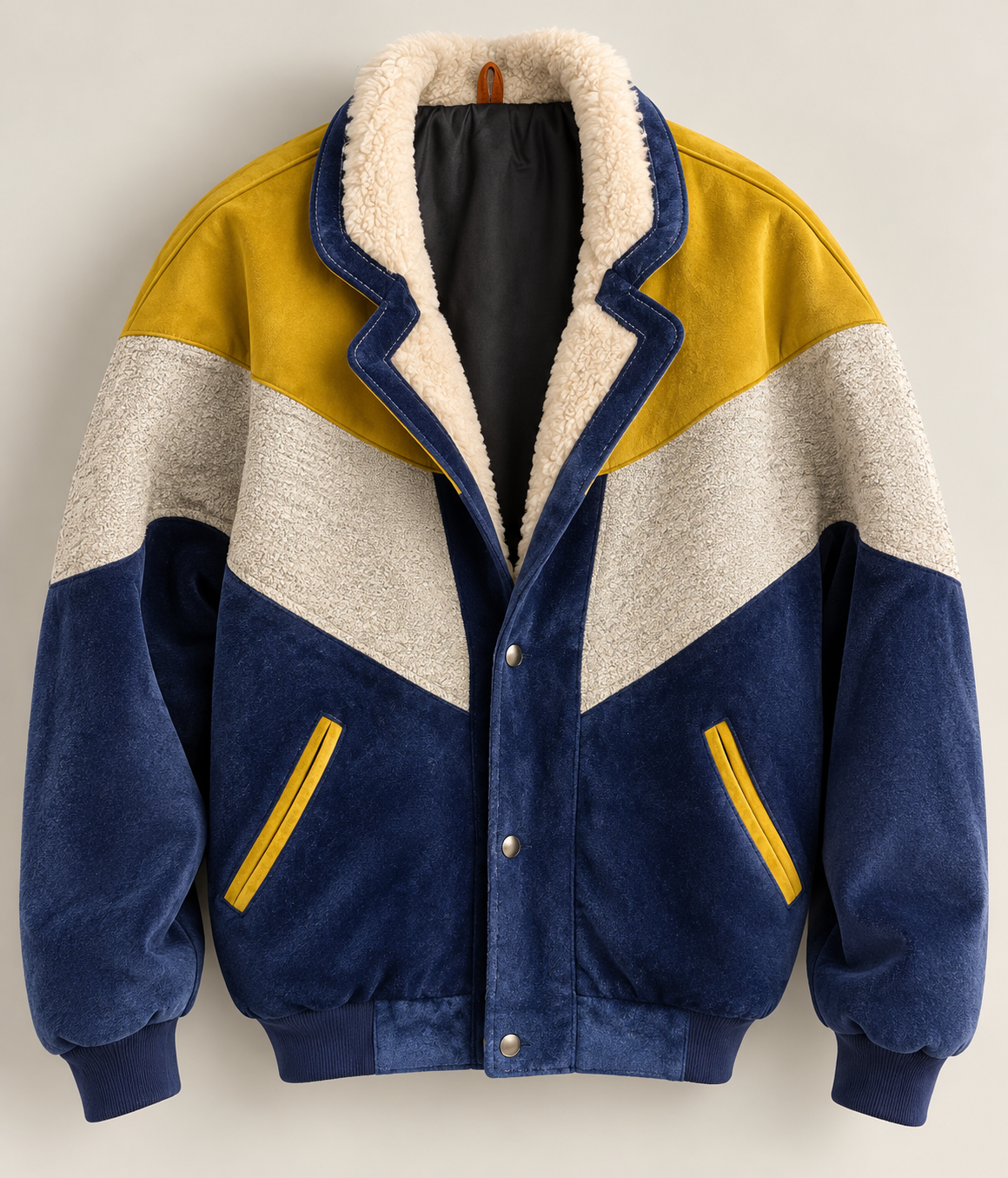 Sarı Laci Retro Aztek Ceket