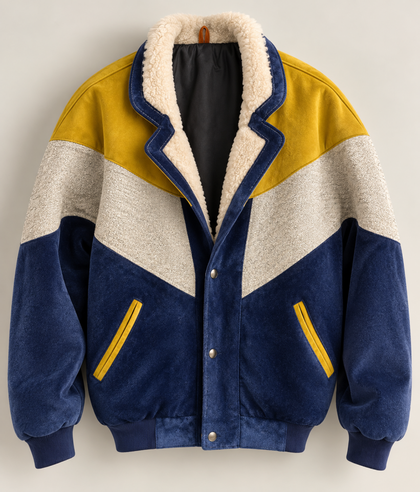 Sarı Laci Retro Aztek Ceket